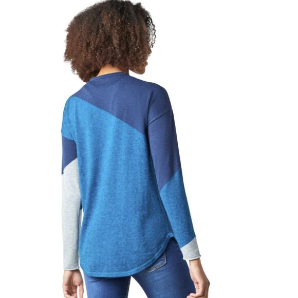 Smartwool Shadow Pine Colorblock Merino Wool Sweater Blue - Picture 11 of 11